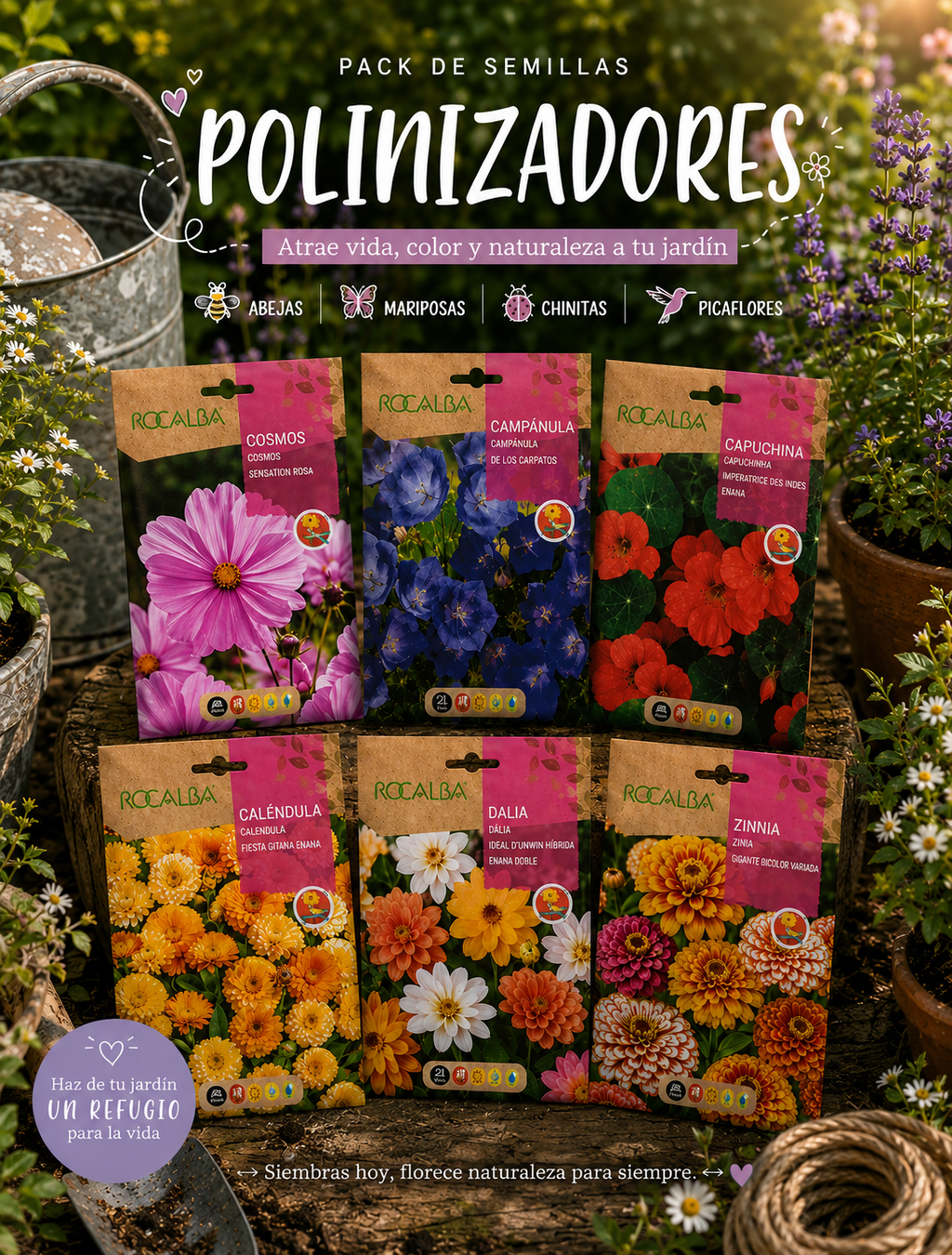 Pack Semillas "Polinizadores"