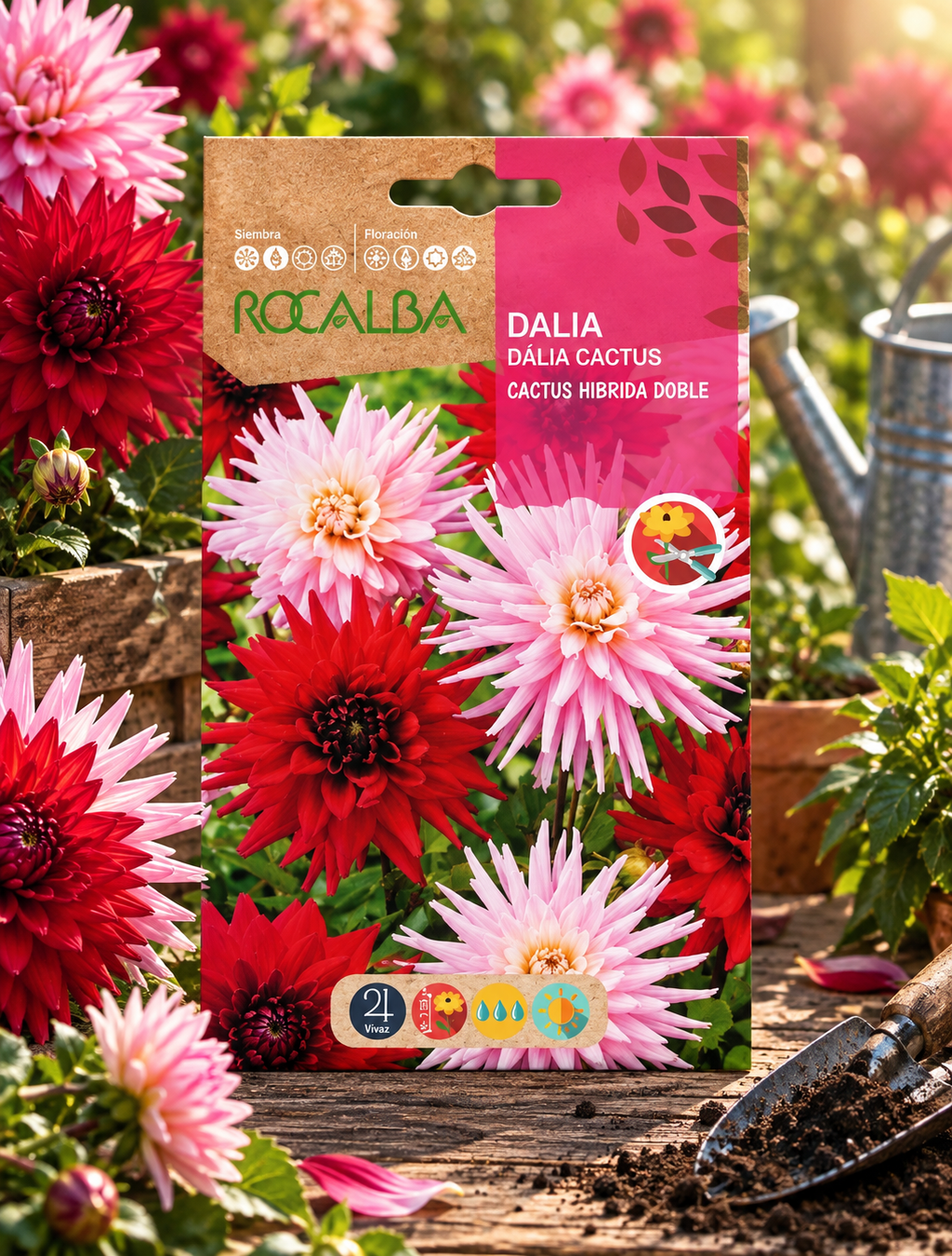 Semillas de Dalia 'Cactus' Rocalba