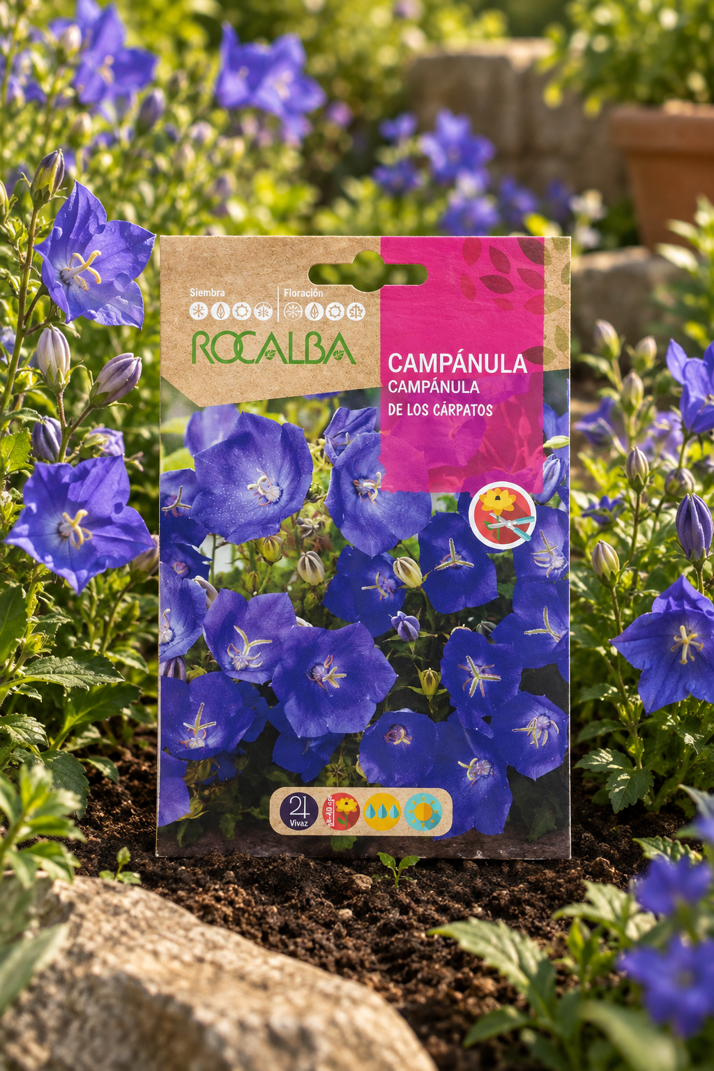 Semillas de Campánula Rocalba