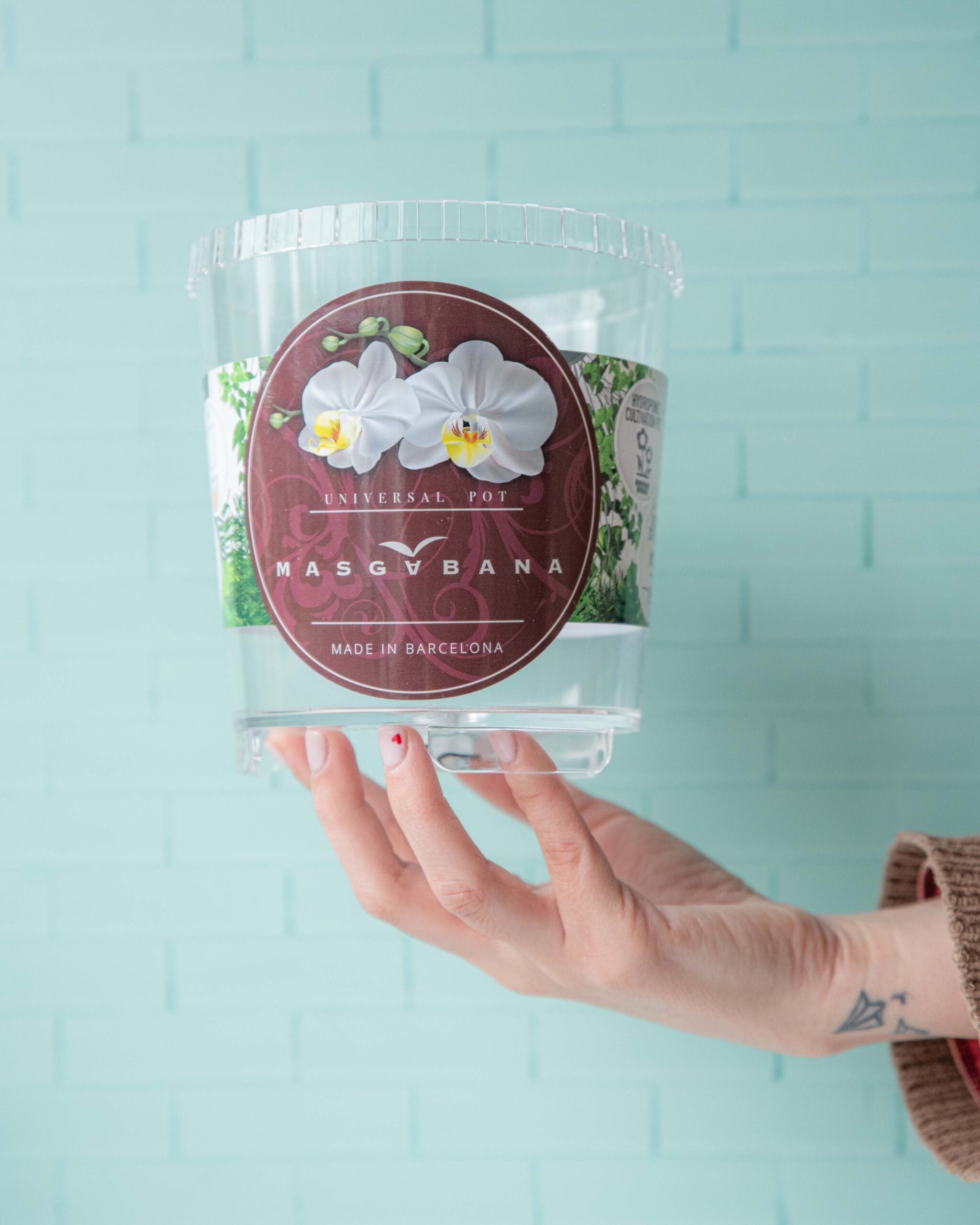 Maceta Orquídea Masgabana M128 Tapón