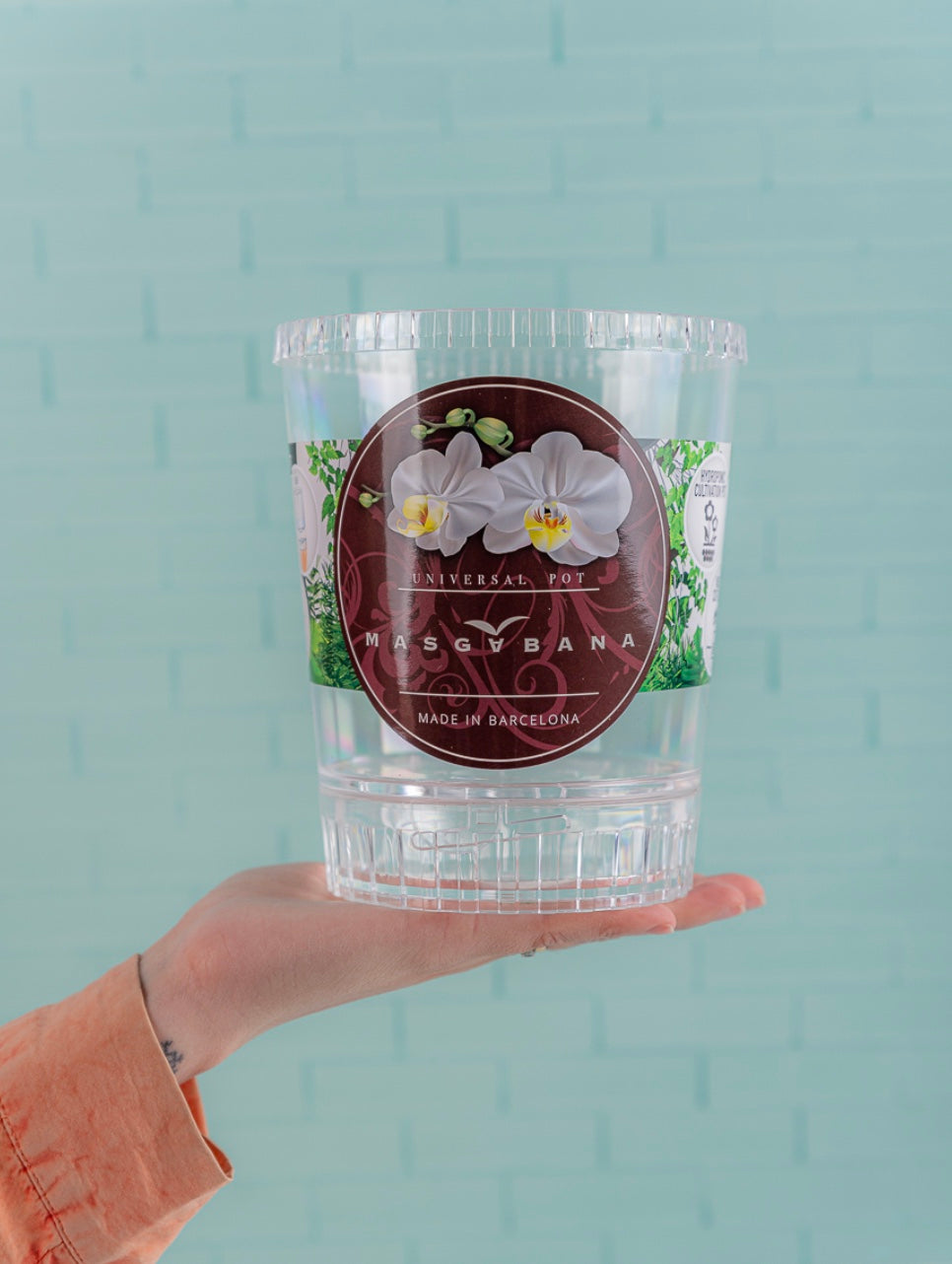 Maceta Orquídea Masgabana M128 Tapa Rosca