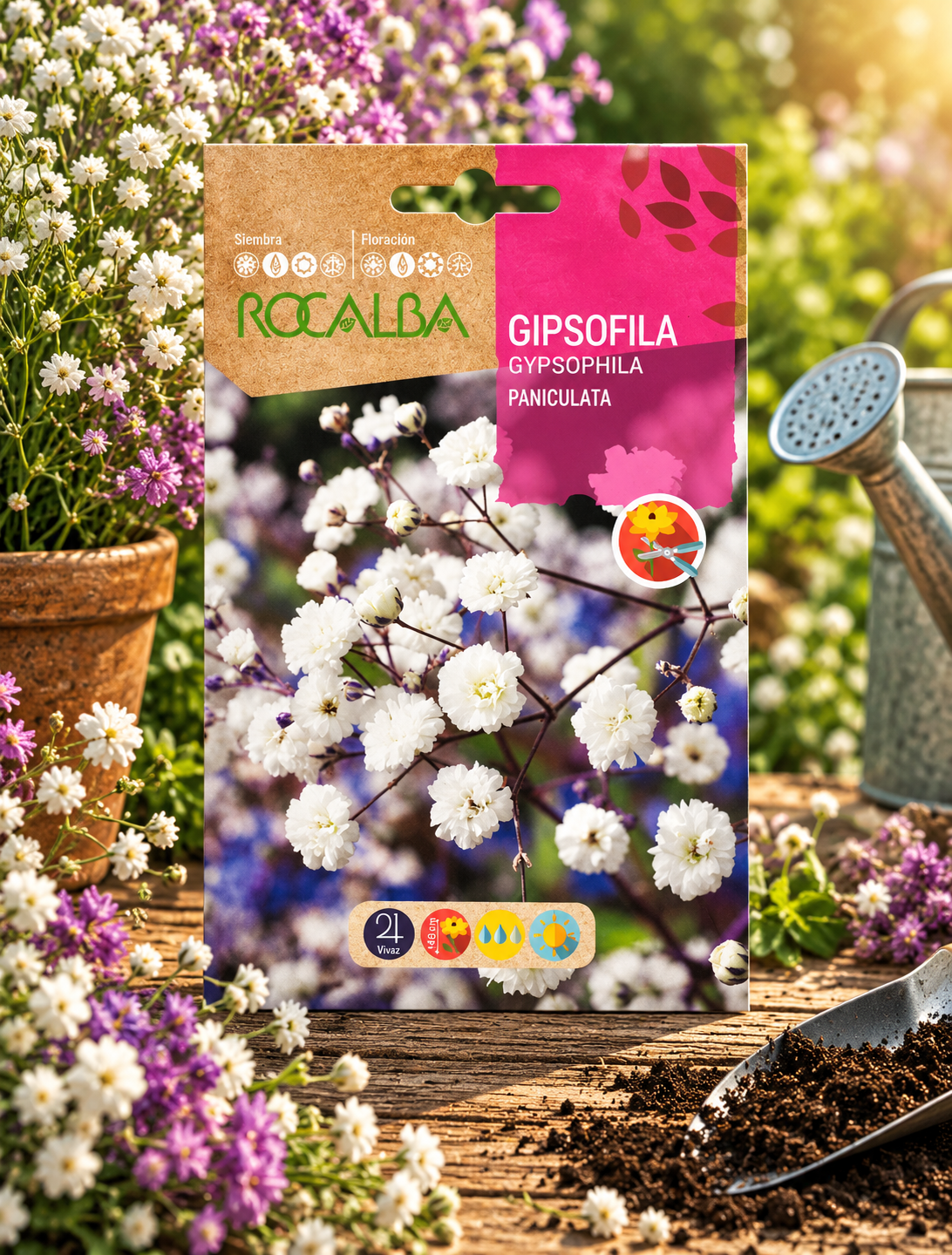 Semillas de Gipsofila Paniculata (Ilusión o Velo de Novia) Rocalba