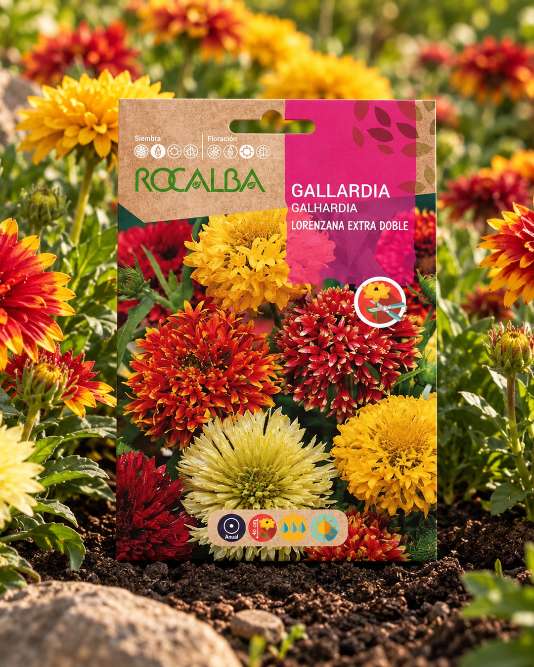 Semillas de Gallardia 'Lorenziana Doble' Rocalba
